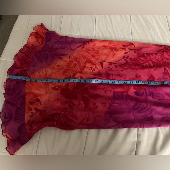 Vintage Arden B Dress Bright Floral Red Pink, Purple &OrangeMulticolored Style - Picture 12 of 12